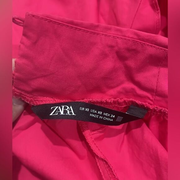 Zara poplin top with bow and Stretchy waist  Size XS - Picture 7 of 10